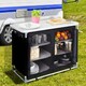 image 2 of Living and Home Camping Kitchen Table Portable Cabinet - Black