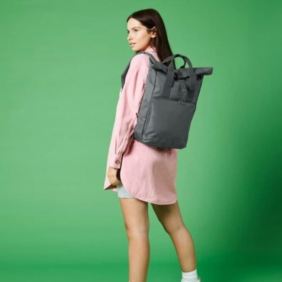 image 1 of Bagbase Roll Top Twin Handle Backpack - Graphite Grey - One Size