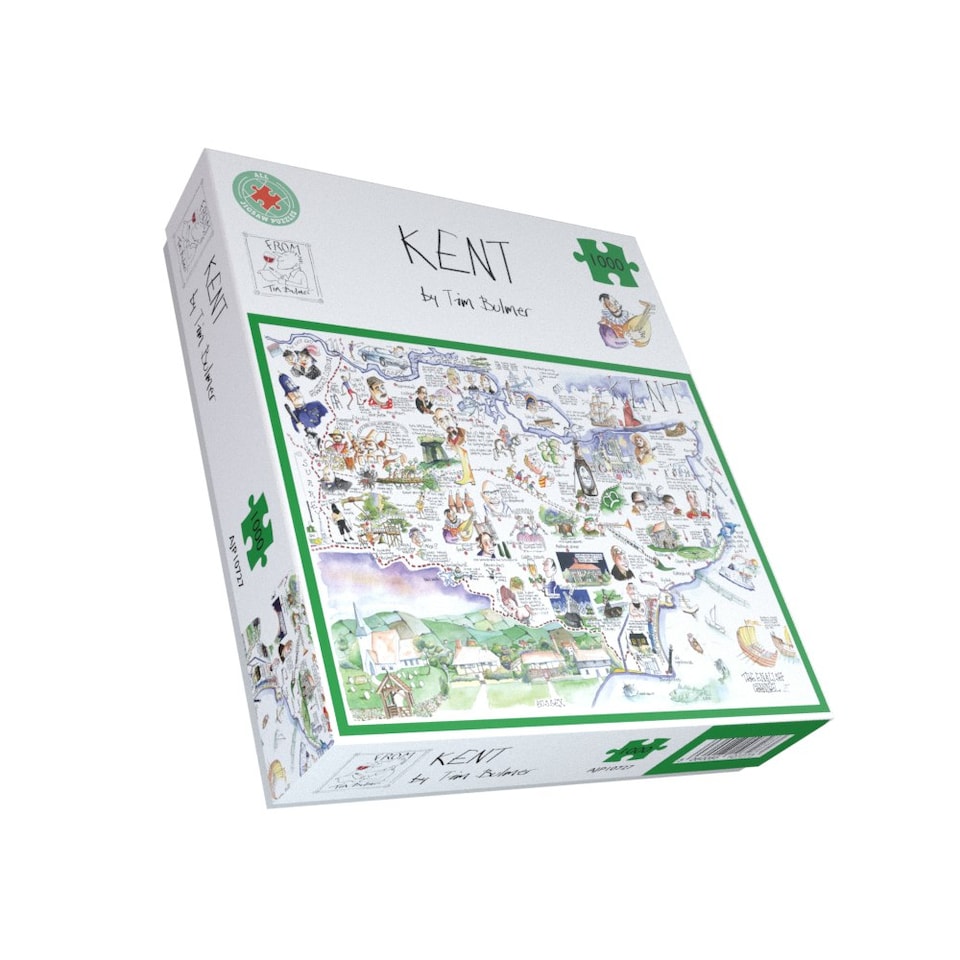 image 1 of Map of Kent - Tim Bulmer 1000 Piece Jigsaw Puzzle