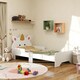 image 1 of ZONEKIZ Unicorn-Designed Toddler Bed, Kids Bedroom Furniture - White