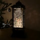 image 1 of 27cm Premier Glitter Water Spinner LED Lantern Christmas Decoration with Snowman Scene