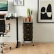 image 2 of VonHaus 4 Black White Storage Trolley with 360° Wheels