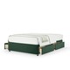 image 1 of Neptune Spring Green Plush Velvet 4 Drawer Divan Set Double