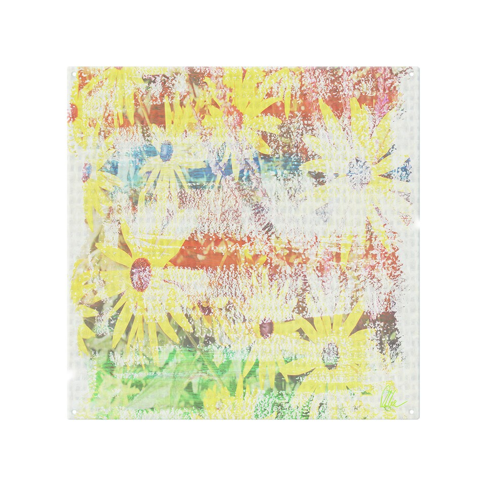 image 1 of Flower Burst Splash Back | White
