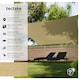 image 2 of Shade Sail - rectangular with UV protection 50, water-repellent | Cream | beige | 5.4 x 5.4 m | 1