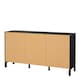 image 4 of Barcelona Sideboard 2 Doors 3 Drawers in Matt Black