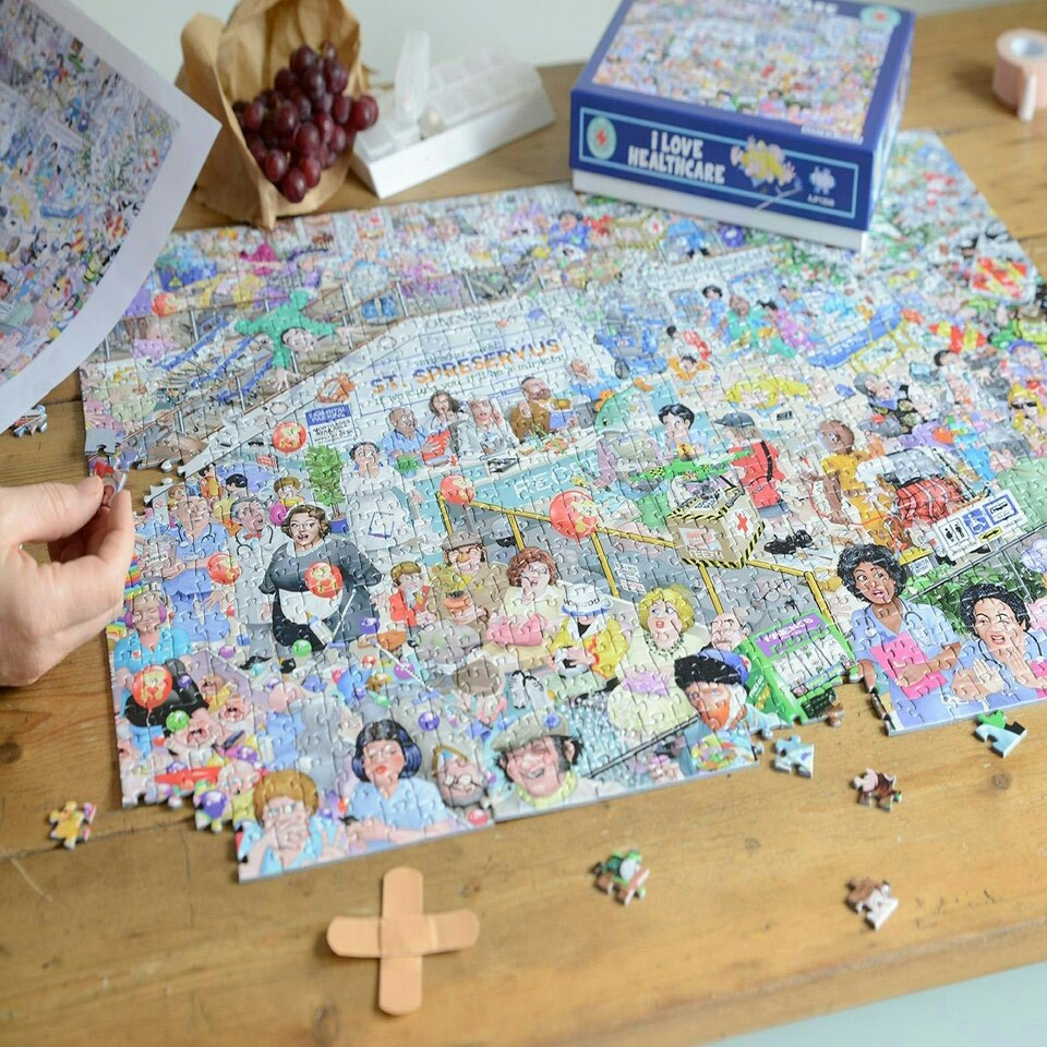 image 1 of Mike Jupp I Love Healthcare 1000 Piece Jigsaw Puzzle