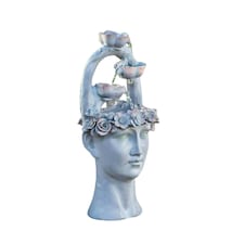 Primrose Goddess Freyja Cascade Water Feature Tiered Waterfall with Lights 80cm