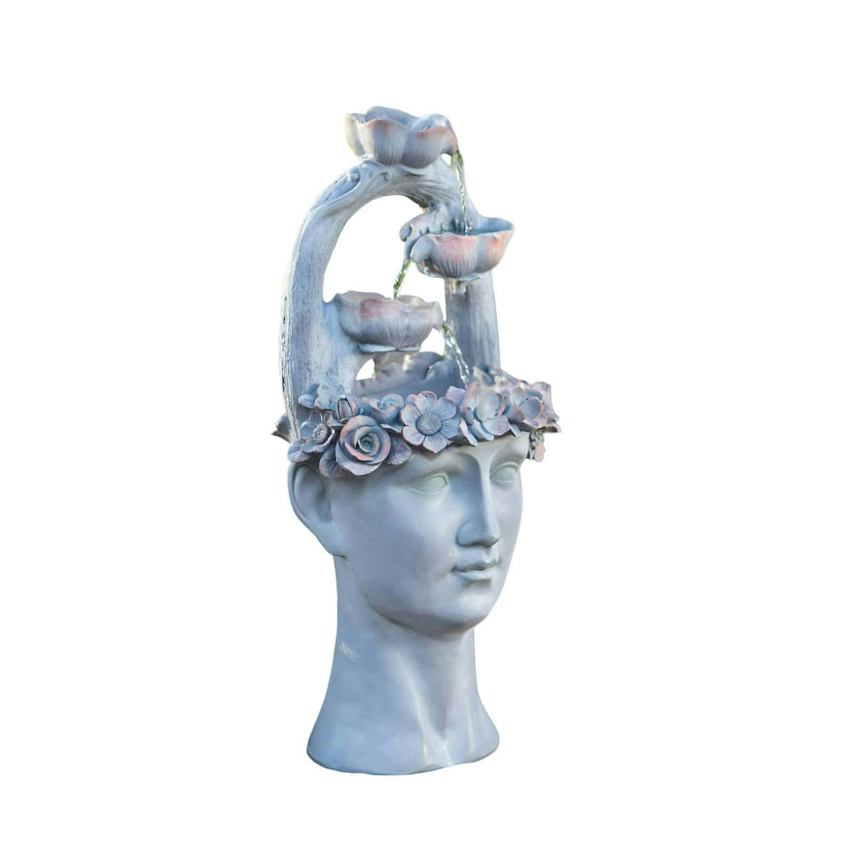 image 1 of Primrose Goddess Freyja Cascade Water Feature Tiered Waterfall with Lights 80cm