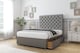 image 3 of Sloomy Mayfair Pewter Dumfries Divan Bed With Mattress 2 Drawers Footend With 26" Strutted Headboard 6' Super King | Grey | Pewter | Super King | 1