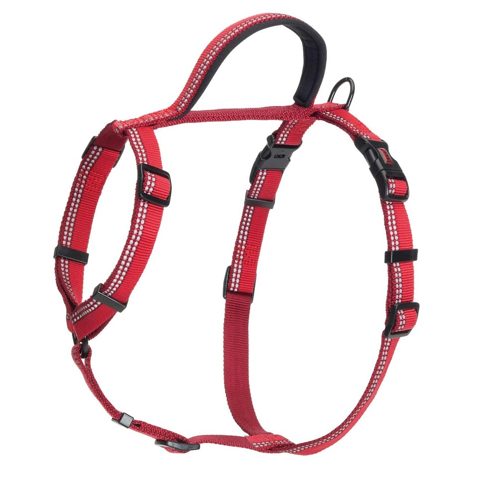 Halti Walking Two Tone Dog Harness - Red - Medium- Chest: 56cm-76cm