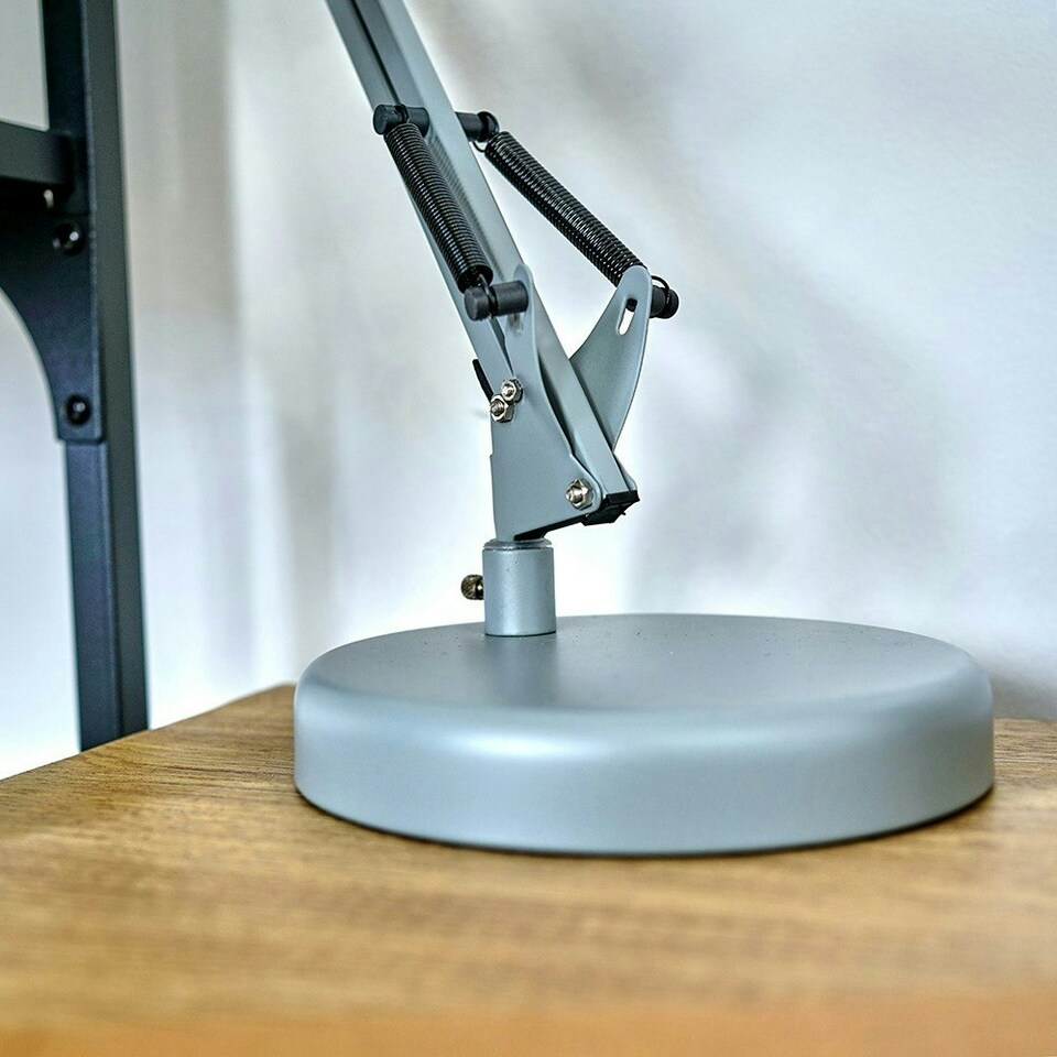 image 1 of ValueLights Retro Designer Style Adjustable Grey Metal Bedside Desk Table Lamp