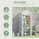 image 4 of Outsunny Mini Greenhouse 4-Tier Portable Plant House Shed w/ PE Cover, Green
