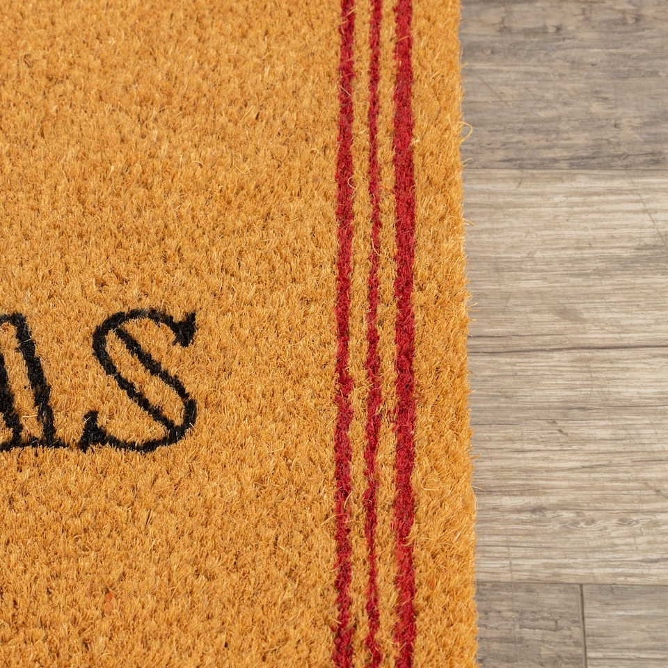 image 1 of Red & Natural Coir “Merry Christmas” Door Mat - 40cm X 60cm