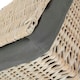 image 5 of White Wash Finish Storage Hamper with Grey Sage Lining Brown | Brown | M