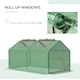 image 4 of Outsunny Greenhouse Plants Foil Tomato Vegetable House W/ 2 Windows White