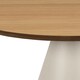 image 4 of Soli Low Round Coffee Table in Oak and Grey 65x43cm