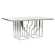 image 1 of Dining Table DKD Home Decor Silver Crystal Steel (180 x 90 x 75 cm) N/A
