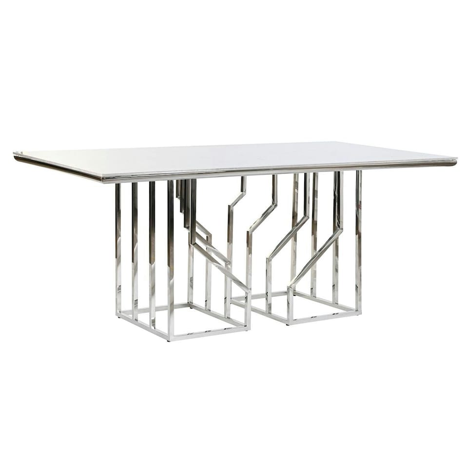 image 1 of Dining Table DKD Home Decor Silver Crystal Steel (180 x 90 x 75 cm) N/A