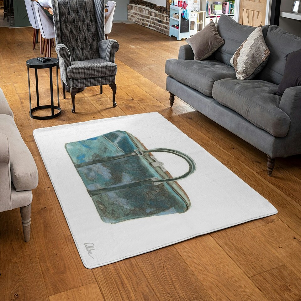 image 1 of Green Handbag (Rug) Green | Small: 60x110cm