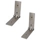 image 1 of 2 Pack Long Weld-on Butt Hinge Heavy Duty with Bushes 240x50mm Industrial Silver
