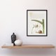 image 4 of White Lily Snail and Sweet Flag Calligraphy Framed Wall Art Print 12X16"