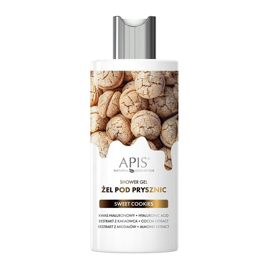 image 1 of Apis Sweet Cookie Shower Gel Balm with Hyaluronic Acid Cocoa & Almond Extract 300ml