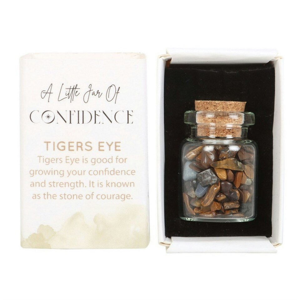 image 1 of Something Different Jar Of Confidence Tigers Eye Decorative Crystal - Brown - One Size