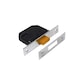image 2 of Yale Essentials 3 Lever Chrome Deadlock - Black/Silver - One Size