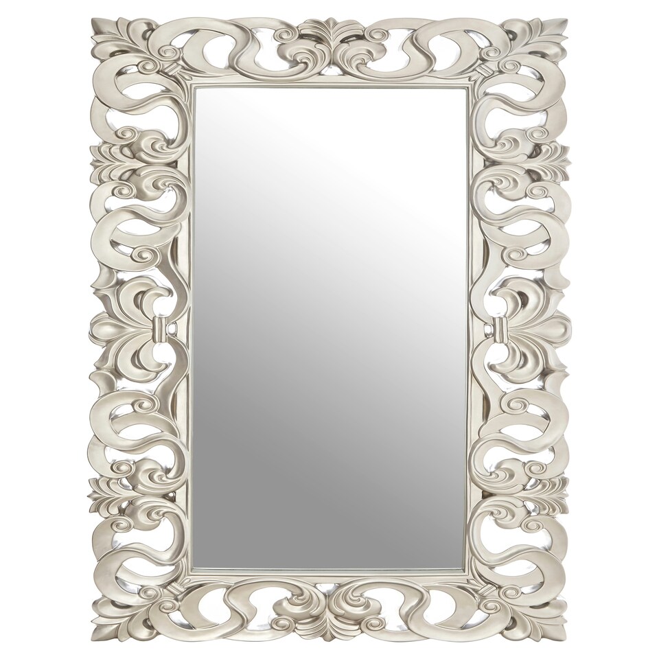 image 1 of Interiors by Premier Rectangular Wall Mirror with Silver Finish Silver