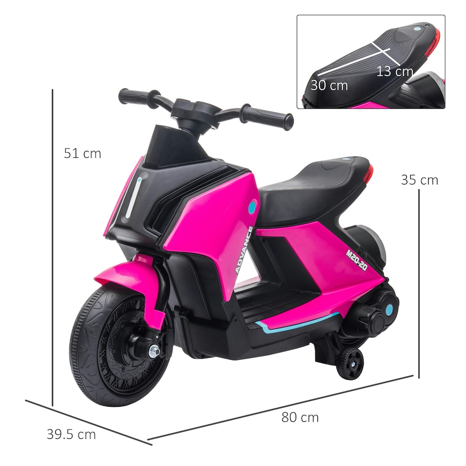 image 1 of HOMCOM 6V Kids Electric Pedal Motorcycle Ride-On Toy Battery Powered Motorbike