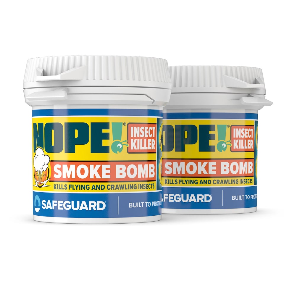 image 1 of NOPE Flea Smoke Bomb for The Home (14g x 2 - 6x8m) Coverage For Bed Bug, Fly, Mosquito, Cockroach & Other insects. For Indoor use