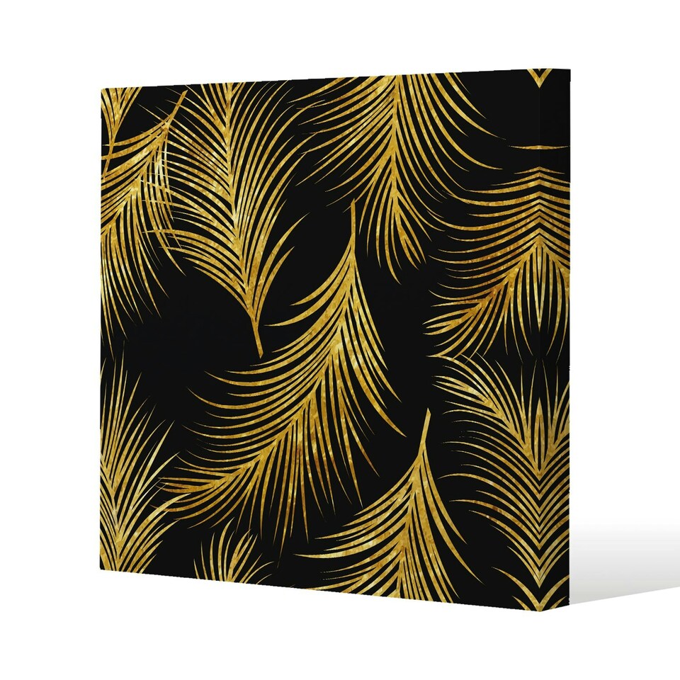 image 1 of Golden Tropical (Canvas Print) 114 x 114 x 4cm