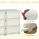 image 6 of HOMCOM Kids Storage Units with Drawers Chest Dresser Tower 
