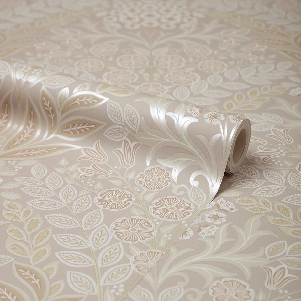 image 1 of Artist's Garden Wallpaper in Shades of Cream Multi