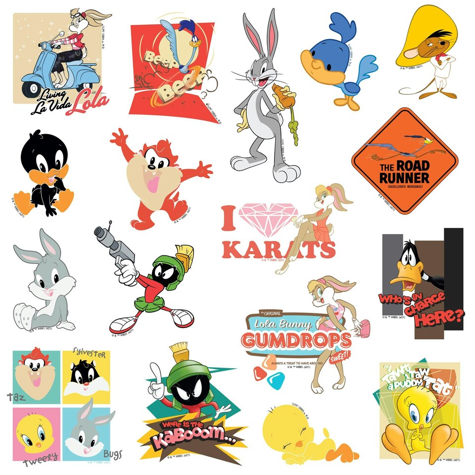 image 1 of Looney Tunes Deluxe Character Stickers (Pack of 100) - Multicoloured - One Size (UTTV19556)
