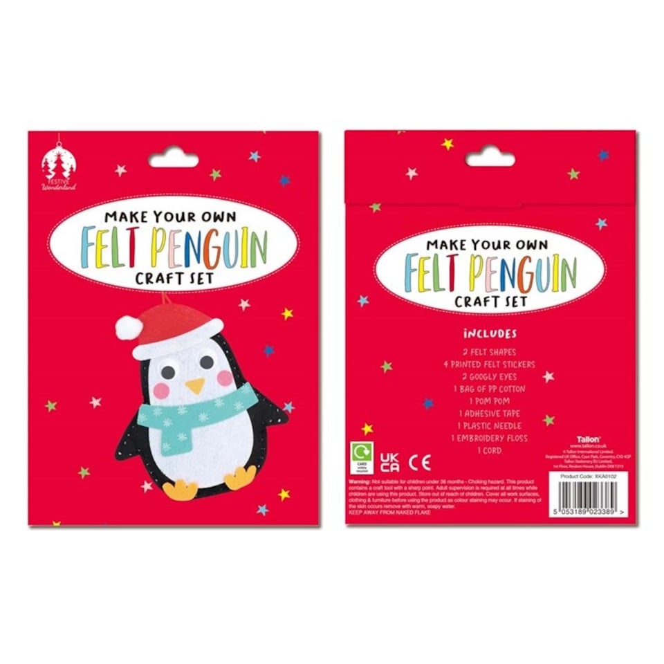 image 1 of Single Make Your Own Felt Christmas Character Santa OR Penguin