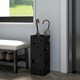 image 2 of HOMCOM Metal Umbrella Stand, Square Umbrella Basket with 4 Hooks Drip