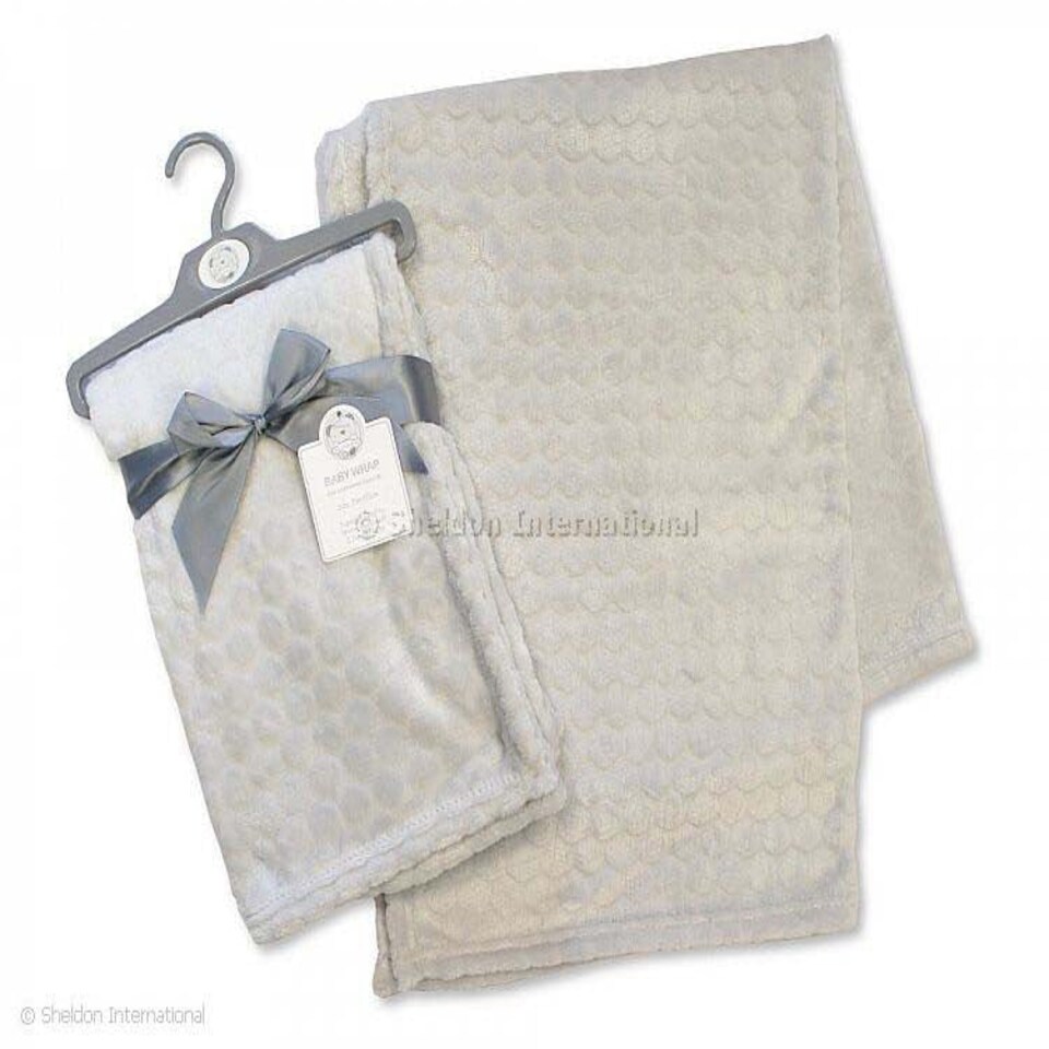image 1 of Sheldon Baby Wrap Star Embossed Cream