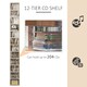 image 3 of HOMCOM 204 CD Storage Unit, Storage Tower with 12 Cubes, 175cm Tall Bookcase for Living Room, Home Office, Study Room, Oak Tone
