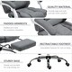 image 6 of Vinsetto Ergonomic Heated 6 Points Vibration Massage Office Chair, Grey