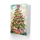 image 2 of Stained Glass Decorated Tree with Presents For Her Woman Xmas Festive Christmas Card