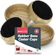 image 1 of SOL 4pk Rubber Base Castor Cups - Non-Slip Furniture Protectors for Chair & Sofa | Multi