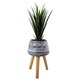 image 2 of 44cm x 26cm  Aztec Blue Composite  Large Planter | Blue