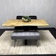 image 2 of Kosy Koala Dining Table Set With 2 Black Velvet Chairs And Grey Velvet Bench Dining Room Furniture