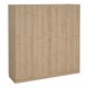 image 1 of Brande Wardrobe with 4 Frame Doors in Jackson Hickory Oak