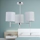 image 3 of Brea - Chrome 3 Light Fitting with White Cut Out Shades Chrome | White