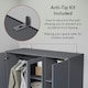 image 4 of Vida Designs Riano 3 Door 2 Drawer Mirrored Wardrobe With Shelf & Clothes Rail, Grey