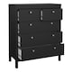 image 5 of Madrid Chest 3+2 Drawers in Matt Black
