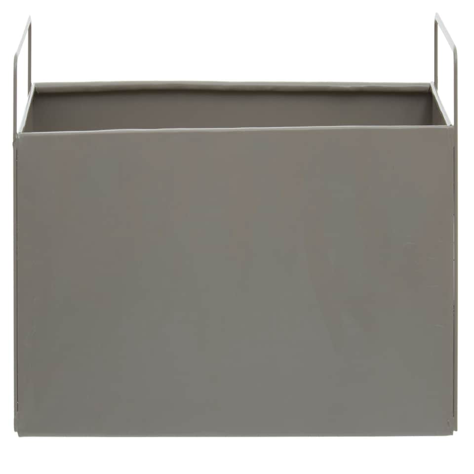 image 1 of Interiors by Premier Iron Constructed Design Large Grey Plant Box, Minimalist Garden Planter, Versatile Garden Box For Planting Grey